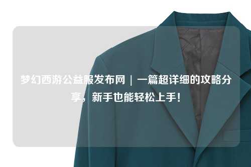 梦幻西游公益服发布网 | 一篇超详细的攻略分享，新手也能轻松上手！